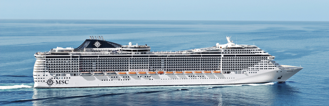 Kreuzfahrtschiff MSC Splendida auf hoher See